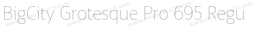 BigCity Grotesque Pro 695 Regular字体转换